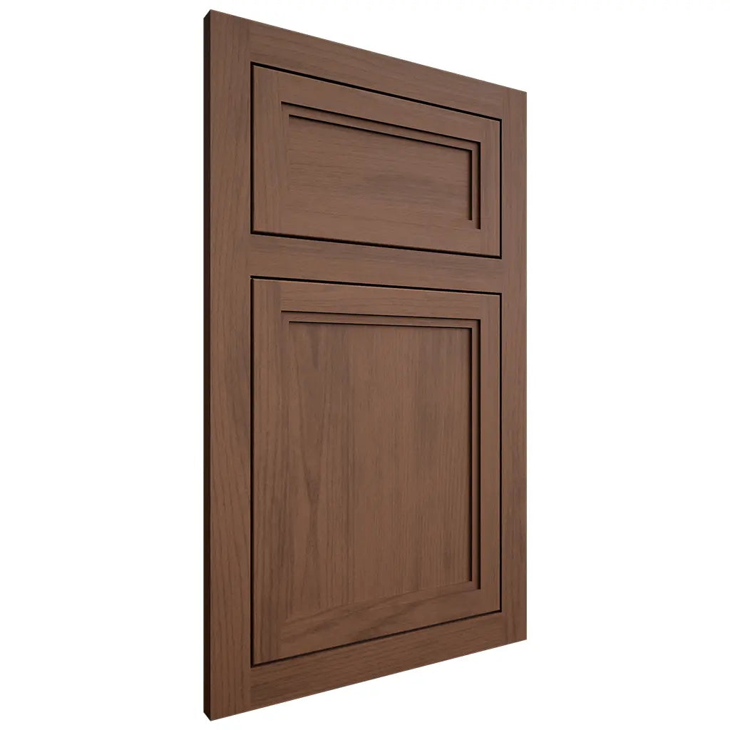 Shiloh Cabinetry Flush Inset Concord Walnut Plain Cut Natural Door