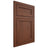 Shiloh Cabinetry Flush Inset Concord Walnut Plain Cut Rye Door