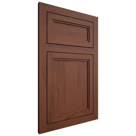 Shiloh Cabinetry Flush Inset Concord Walnut Plain Cut Rye Door