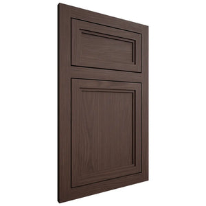 Shiloh Cabinetry Flush Inset Concord White Oak Plain Cut Dusk Door