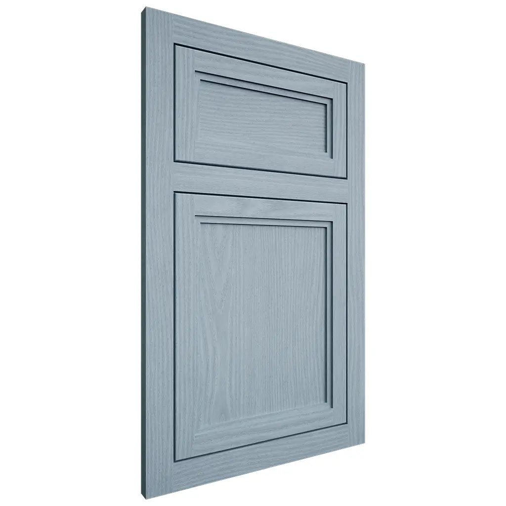 Shiloh Cabinetry Flush Inset Concord White Oak Plain Cut Sky Door