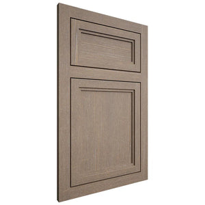 Shiloh Cabinetry Flush Inset Concord White Oak Quarter Sawn Almond Door