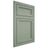Shiloh Cabinetry Flush Inset Concord White Oak Quarter Sawn Moss Door