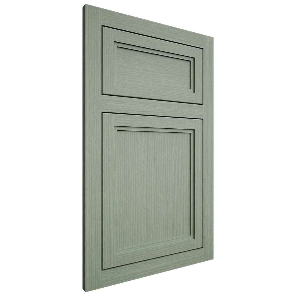 Shiloh Cabinetry Flush Inset Concord White Oak Rift Cut Moss Door