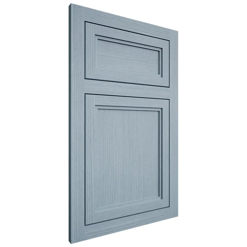 Shiloh Cabinetry Flush Inset Concord White Oak Rift Cut Sky Door