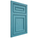 Shiloh Cabinetry Flush Inset Dalton Alder Plain Cut Aqua Door