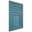 Shiloh Cabinetry Flush Inset Dalton Hickory Plain Cut Aqua Door