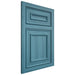 Shiloh Cabinetry Flush Inset Dalton Hickory Plain Cut Aqua Door