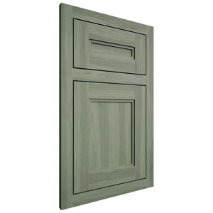 Shiloh Cabinetry Flush Inset Dalton Hickory Plain Cut Moss Door