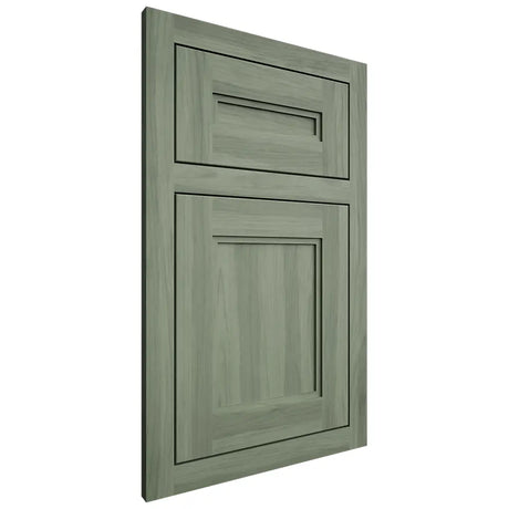 Shiloh Cabinetry Flush Inset Dalton Hickory Plain Cut Moss Door