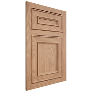 Shiloh Cabinetry Flush Inset Dalton Red Oak Plain Cut Natural Door