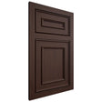 Shiloh Cabinetry Flush Inset Dalton Walnut Plain Cut Bison Door