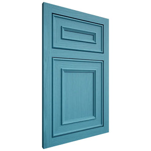 Shiloh Cabinetry Flush Inset Dalton White Oak Plain Cut Aqua Door
