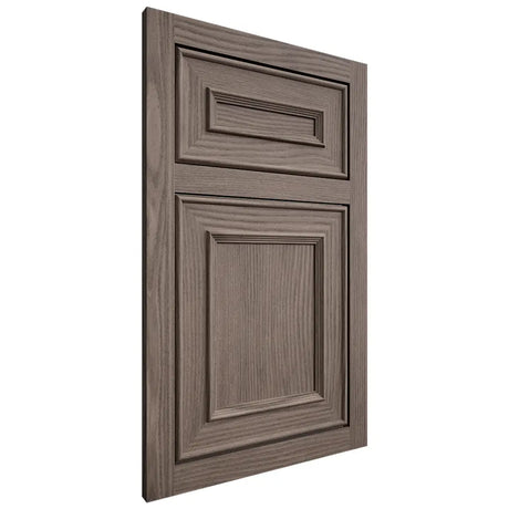 Shiloh Cabinetry Flush Inset Dalton White Oak Plain Cut Clay Door