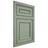 Shiloh Cabinetry Flush Inset Dalton White Oak Plain Cut Moss Door