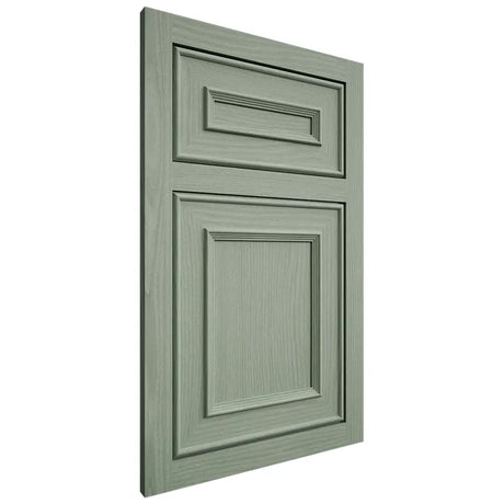 Shiloh Cabinetry Flush Inset Dalton White Oak Plain Cut Moss Door