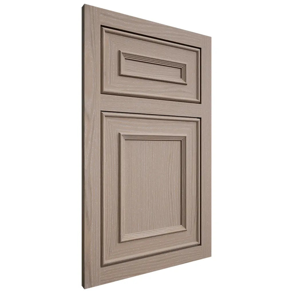 Shiloh Cabinetry Flush Inset Dalton White Oak Plain Cut Whitewash Door