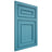 Shiloh Cabinetry Flush Inset Dalton White Oak Quarter Sawn Aqua Door