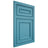 Shiloh Cabinetry Flush Inset Dalton White Oak Rift Cut Aqua Door