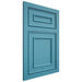 Shiloh Cabinetry Flush Inset Dalton White Oak Rift Cut Aqua Door