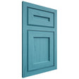 Shiloh Cabinetry Flush Inset Essex Alder Plain Cut Aqua Door