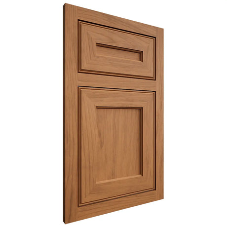 Shiloh Cabinetry Flush Inset Essex Alder Plain Cut Caramel Door