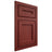 Shiloh Cabinetry Flush Inset Essex Cherry Plain Cut Red Door