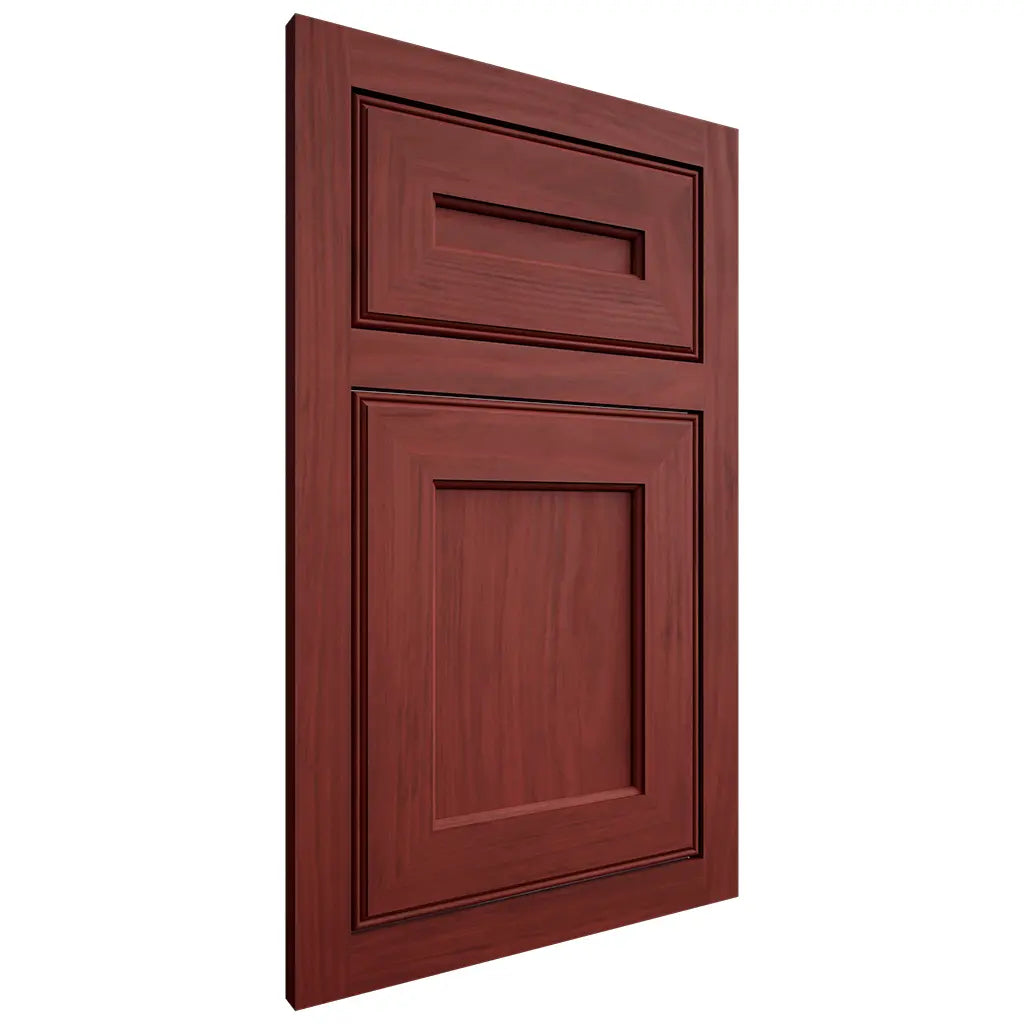 Shiloh Cabinetry Flush Inset Essex Cherry Plain Cut Red Door