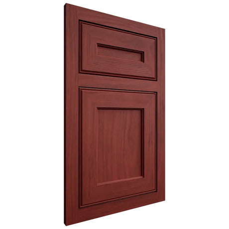 Shiloh Cabinetry Flush Inset Essex Cherry Plain Cut Red Door