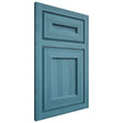 Shiloh Cabinetry Flush Inset Essex Hickory Plain Cut Aqua Door