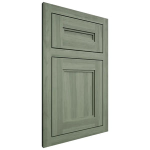 Shiloh Cabinetry Flush Inset Essex Hickory Plain Cut Moss Door