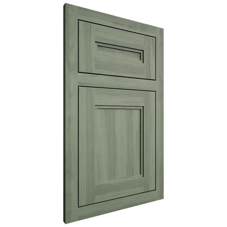 Shiloh Cabinetry Flush Inset Essex Hickory Plain Cut Moss Door