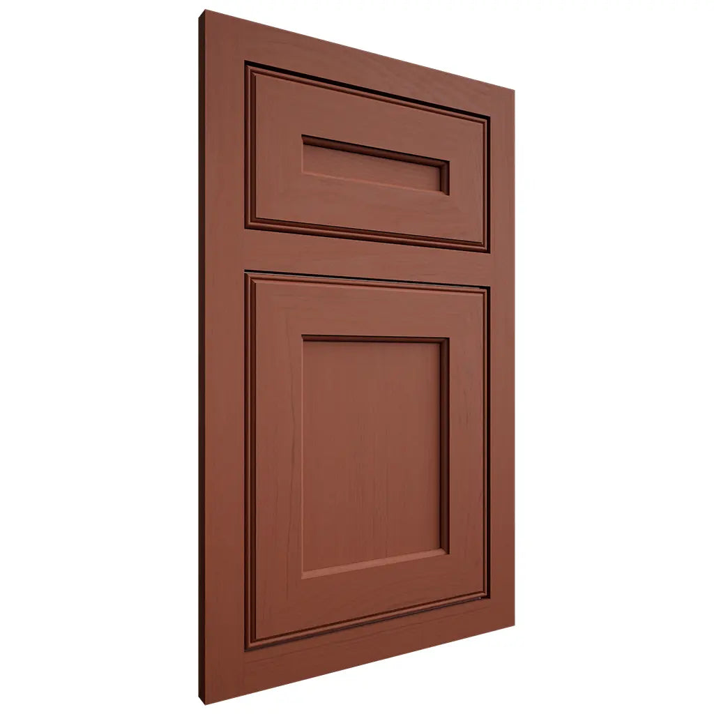 Shiloh Cabinetry Flush Inset Essex Maple Plain Cut Cayenne Door