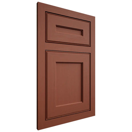 Shiloh Cabinetry Flush Inset Essex Maple Plain Cut Cayenne Door