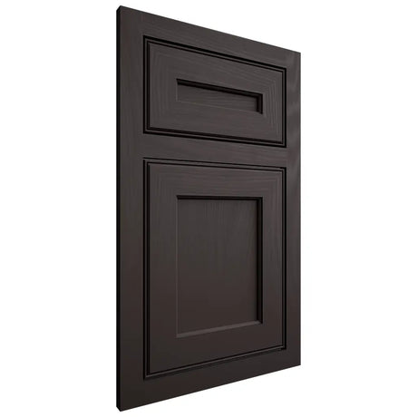 Shiloh Cabinetry Flush Inset Essex Poplar Plain Cut Carbon Door