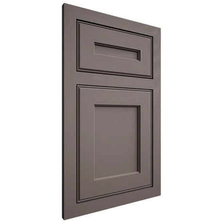 Shiloh Cabinetry Flush Inset Essex Poplar Plain Cut Heatherstone Door