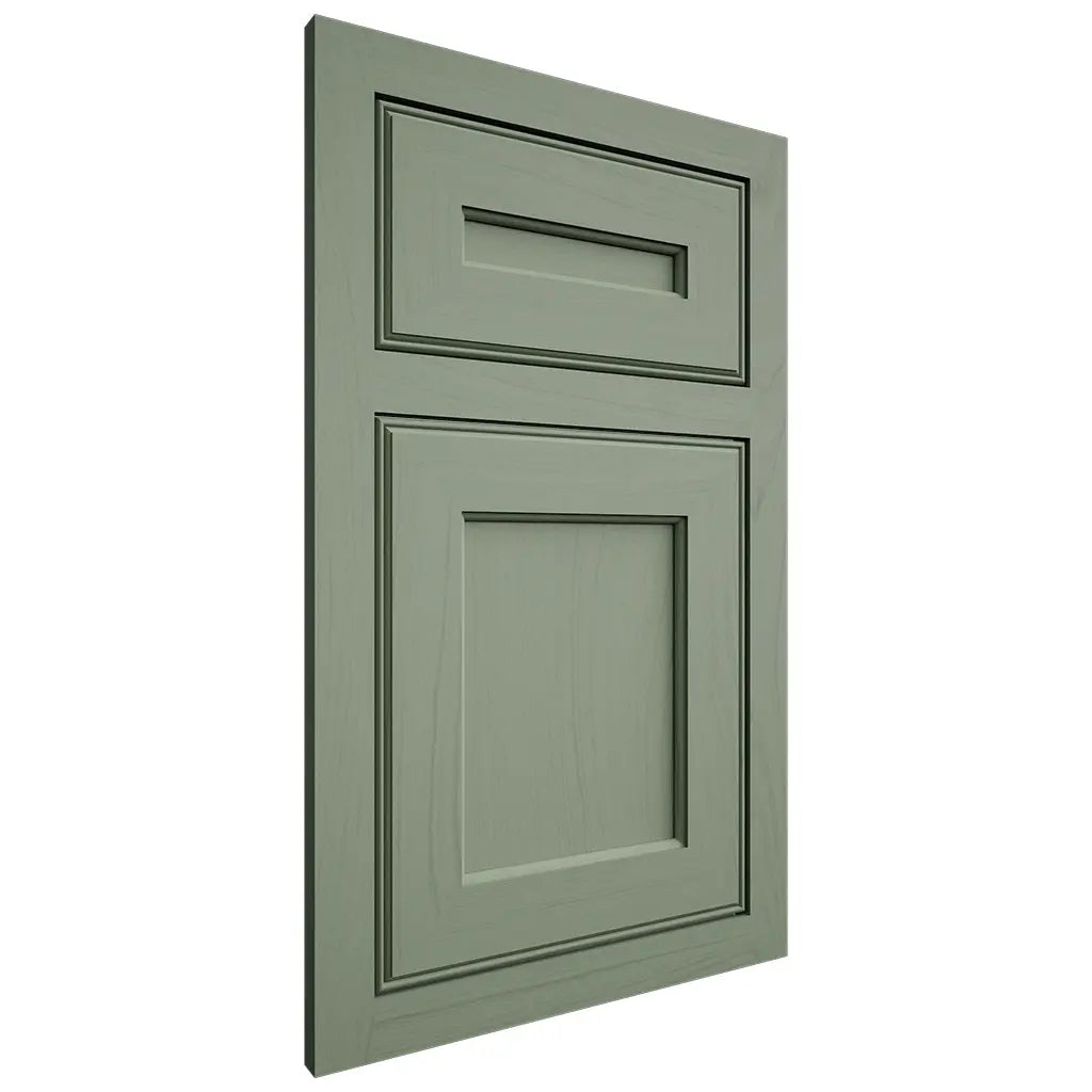 Shiloh Cabinetry Flush Inset Essex Poplar Plain Cut Moss Door