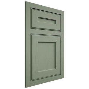 Shiloh Cabinetry Flush Inset Essex Poplar Plain Cut Moss Door