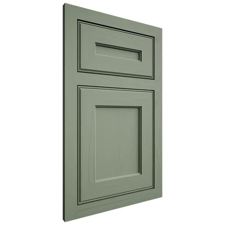 Shiloh Cabinetry Flush Inset Essex Poplar Plain Cut Moss Door