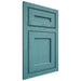 Shiloh Cabinetry Flush Inset Essex Red Oak Plain Cut Aqua Door