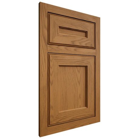 Shiloh Cabinetry Flush Inset Essex Red Oak Plain Cut Autumn Door
