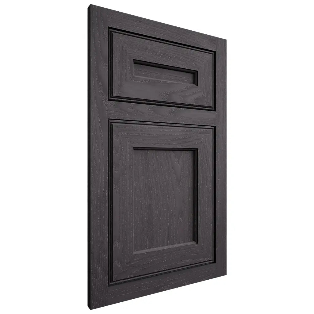 Shiloh Cabinetry Flush Inset Essex Red Oak Plain Cut Harbor Door