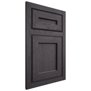 Shiloh Cabinetry Flush Inset Essex Red Oak Plain Cut Harbor Door