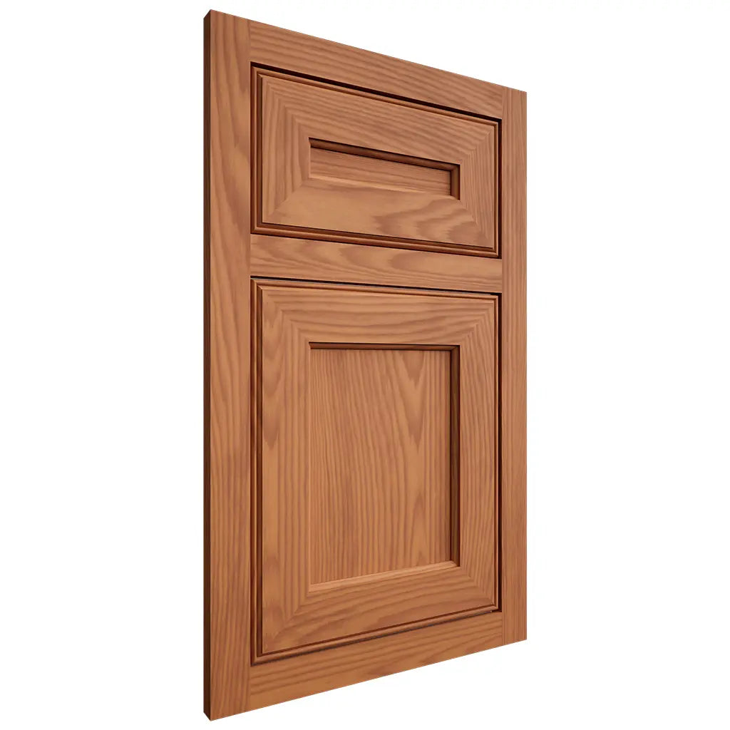 Shiloh Cabinetry Flush Inset Essex Red Oak Plain Cut Harvest Door