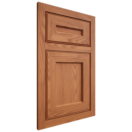 Shiloh Cabinetry Flush Inset Essex Red Oak Plain Cut Harvest Door