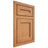 Shiloh Cabinetry Flush Inset Essex Red Oak Plain Cut Medium Door