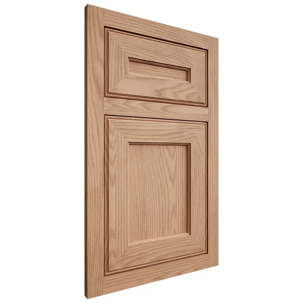 Shiloh Cabinetry Flush Inset Essex Red Oak Plain Cut Natural Door