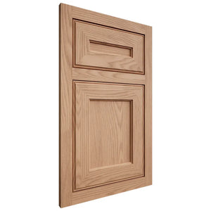 Shiloh Cabinetry Flush Inset Essex Red Oak Plain Cut Natural Door