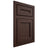 Shiloh Cabinetry Flush Inset Essex Walnut Plain Cut Bison Door