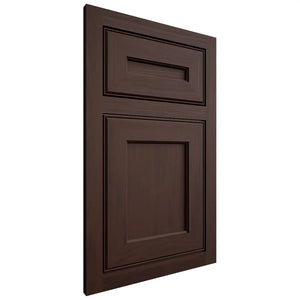 Shiloh Cabinetry Flush Inset Essex Walnut Plain Cut Bison Door